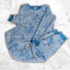 Blue Stitch Fleece Pajama Set - Size L (10/12)